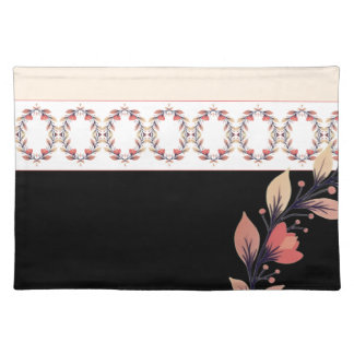 Black Cream And Cinnamon Cloth Placemat
