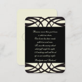 Black Cream Art Deco Wedding Seating Cards (Front/Back)