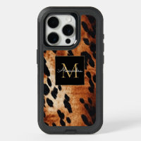 Black Cream Brown Cowhide Gold Monogram 