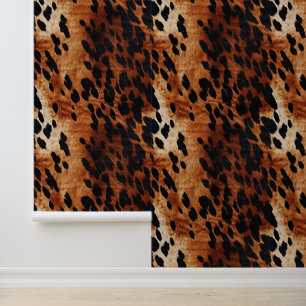 Black Cream Brown Cowhide Wallpaper