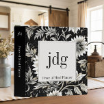 Black & Cream Floral Monogram End of Life Planner 3 Ring Binder<br><div class="desc">No one likes to think about death, but planning in advance can make it much easier for those loved ones left behind. Creating an "In Case of Death" binder can ease the burden. There are many documents and information that you can include in a death binder notebook to help your...</div>