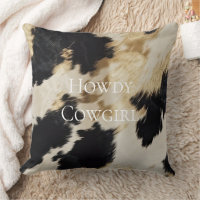Black Cream Gold Western Cowhide