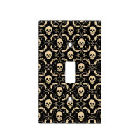 Black & Cream Halloween Skulls & Bats