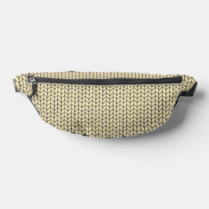 BLACK CREAM KNIT Fanny Pack