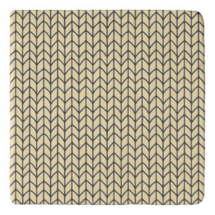 BLACK CREAM KNIT Marble Stone Trivet