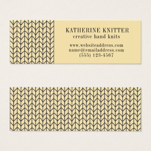 BLACK CREAM KNIT Mini Business Card II