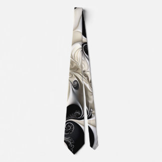 Black & Cream Neck Tie