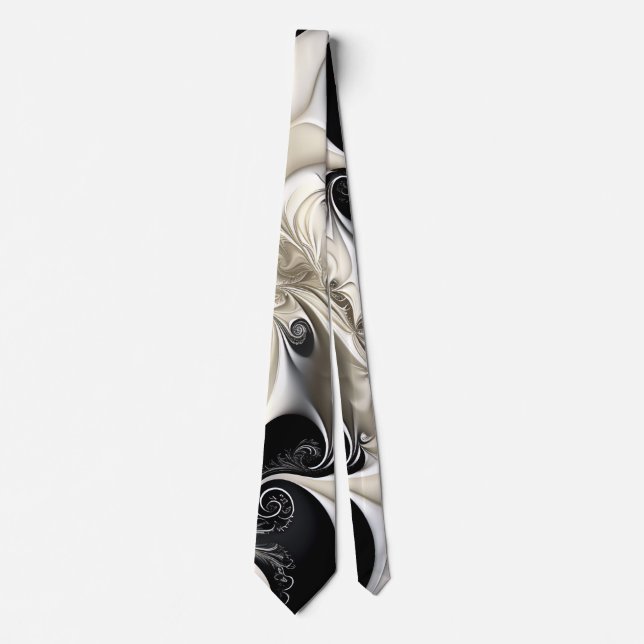 Black & Cream Neck Tie (Front)