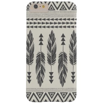 Black & Cream Tribal Feathers Iphone 6 Plus Case by BohemianGypsyJane at Zazzle