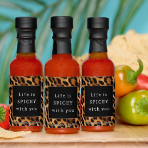 Black Creamy Brown Leopard Print Hot Sauces