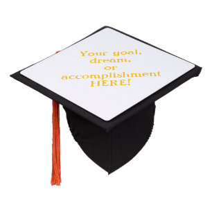 Black create your own graduation cap/personalized cap topper