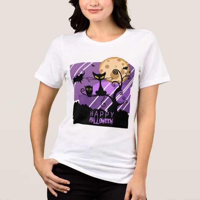 Black Creatures Halloween Tri-Blend Shirt (Front)