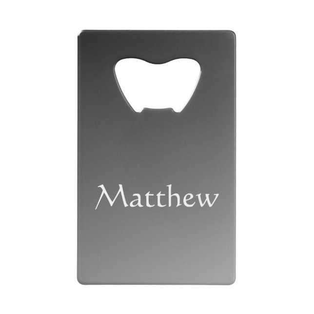 Black Credit Card Bottle Opener (Front)