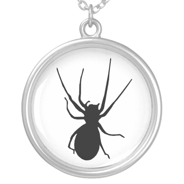 Black Creepy Spider Necklace (Front)
