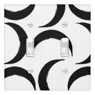 Black Crescent Magic Dark Moon Astrology  Light Switch Cover