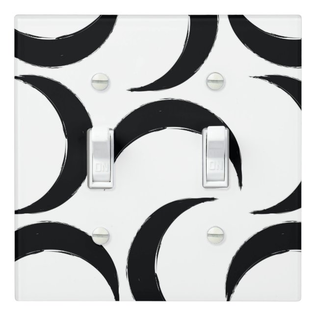 Black Crescent Magic Dark Moon Astrology  Light Switch Cover (In Situ)