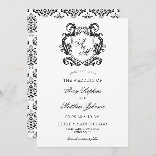 Black Crest Invitation