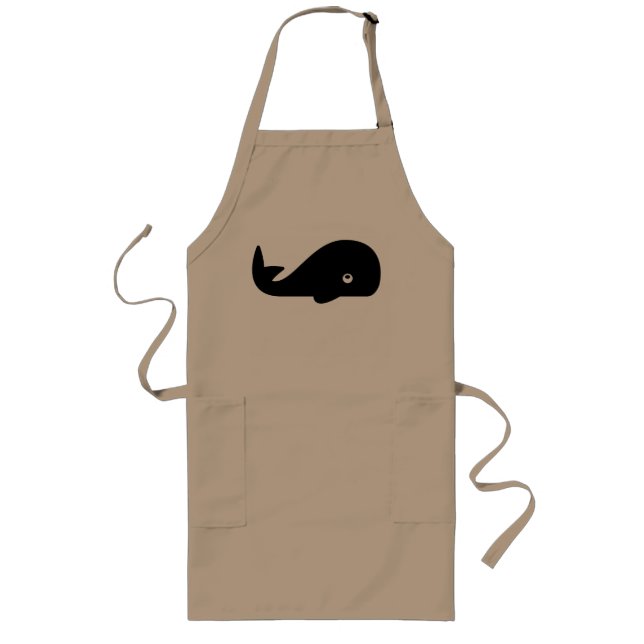 Black Crispy Whale in Beige Apron (Front)