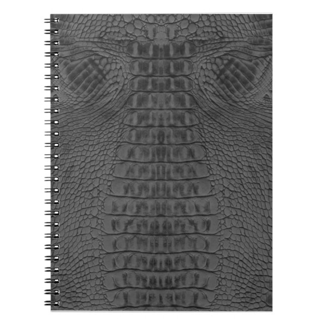 Black Crocodile Leather  Notebook (Front)