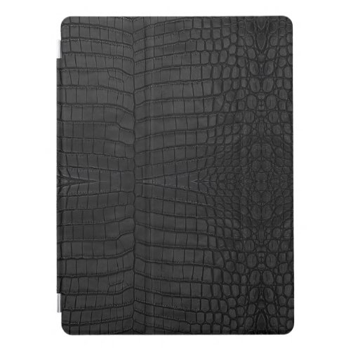 Black Crocodile Leather Print iPad Pro Cover