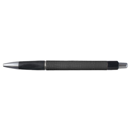 Black Crocodile Leather Print Pen