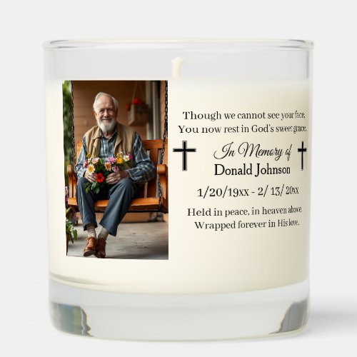 Black Cross and Poem Photo Memorial