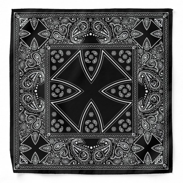 Black Cross Bandana (Front)