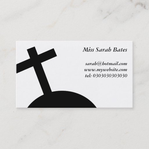 Customizable Black Cross Business Card