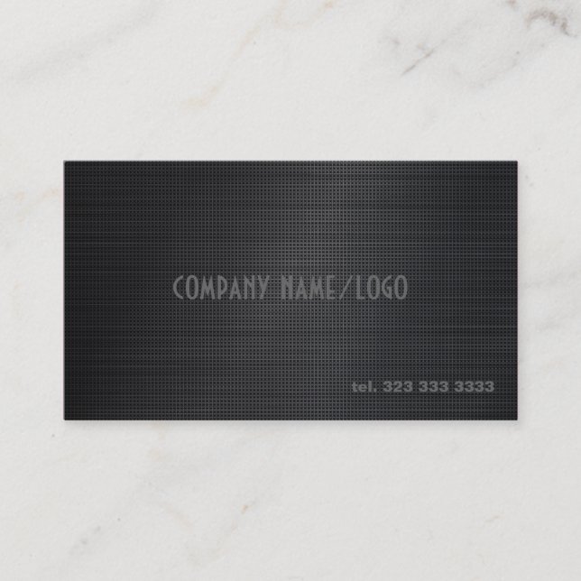 Black Cross Stitch Pattern Business Card Template (Front)