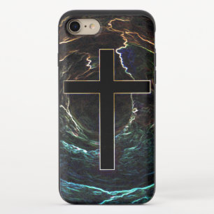 BLACK CROSS WITH BRIGHT HIGHLIGHTS iPhone 8/7 SLIDER CASE