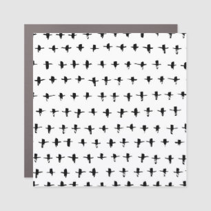 Black Crosses Hand Drawn Geometrical Car Magnet