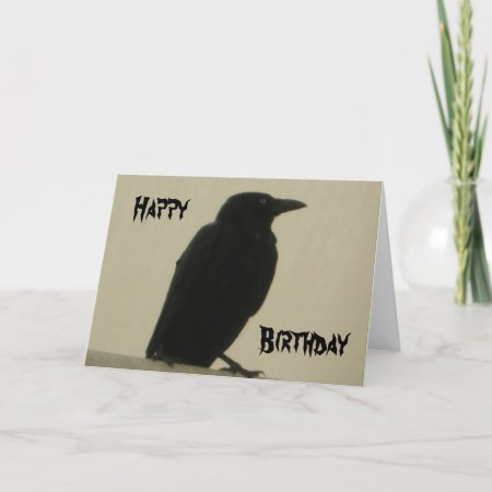Black Crow Birthday Card