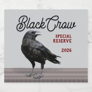 Black Crow Brand Bottle Label