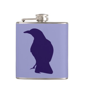Black Crow Flask by atteestude at Zazzle