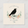 Black Crow Floral  Square Business Card