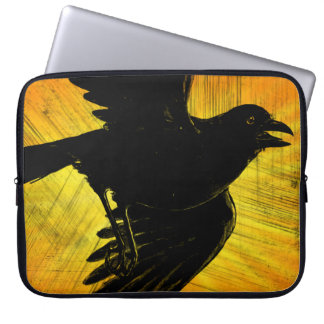 Black Crow Grunge Laptop Computer Sleeve
