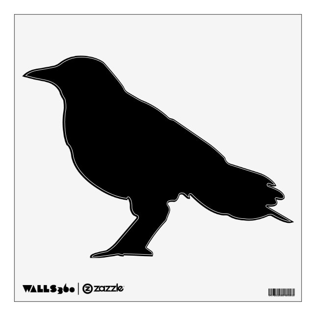Black Crow or Raven Wall Decal (Front)