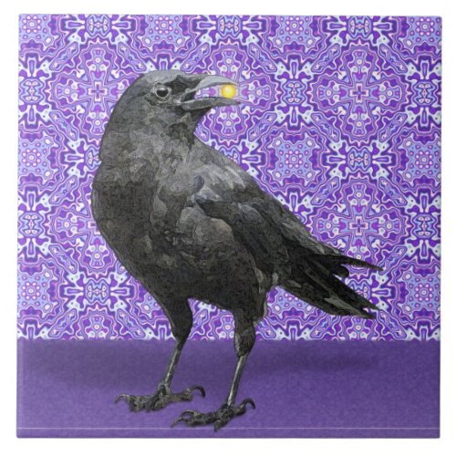Black Crow purple pattern tile