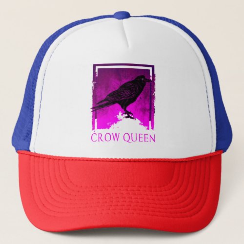 Black Crow Queen Bird Watching Gift Trucker Hat