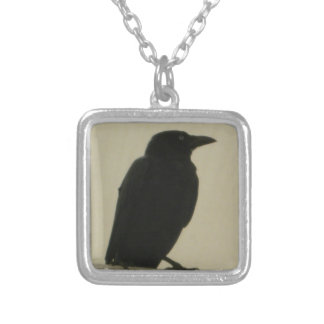 Black Crow Silver Plated Necklace