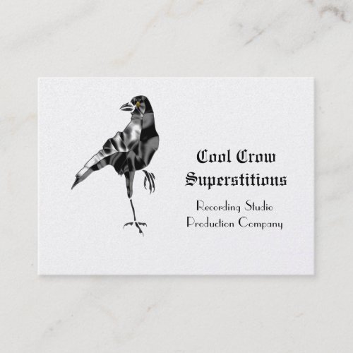 Black Crow Superstitious Cool Business Card Templates