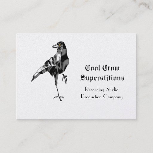 Customizable Black Crow Superstitious Cool Business Card Templates