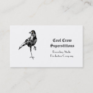 Black Crow Superstitious Cool on White Business Card