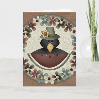 Black Crow Thanksgiving Card