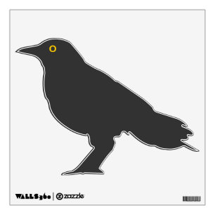 Black Crow with Yellow Eye Wall Decal