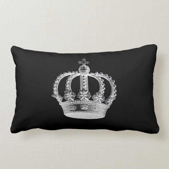 Black Crown (A) Throw Pillow Lumbar 13 x 21
