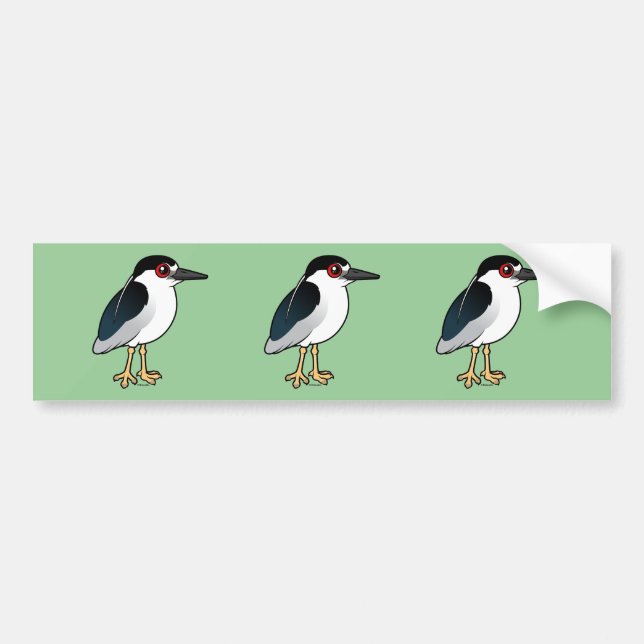 Black-crowned Night Heron Bumper Sticker (Front)