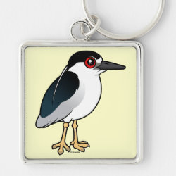 Birdorable Black-crowned Night Heron Premium Square Keychain