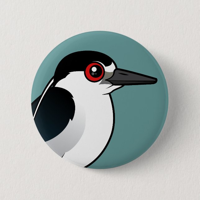 Black-crowned Night Heron Pinback Button (Front)