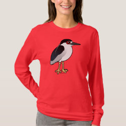 Birdorable Black-crowned Night Heron Women's Basic Long Sleeve T-Shirt